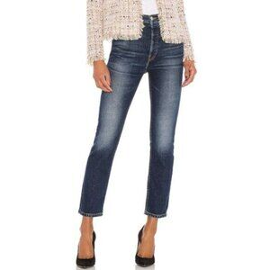 Re/Done x Revolve Originals High Rise Ankle Crop Jean Midnight Blue Dark Wash 26